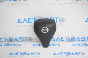 Airbag in steering wheel driver Nissan Rogue 14-16 black, rusty pyropatron