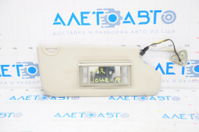 Right visor Dodge Journey 11-20 gray, with backlight, without hook