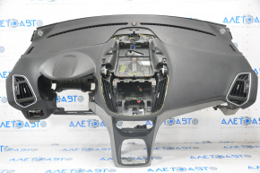 Torpedo front panel without AIRBAG Ford C-max MK2 13-18 black, with glove compartment, broken bar