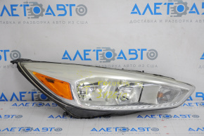 Headlight front right naked Ford Focus mk3 15-18 rest, halogen, light, swollen chrome