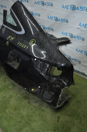 Quarter wing rear left Hyundai Sonata 15-19 black, pokes