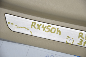 Door sill trim rear right Lexus RX350 RX450h 10-15 beige, broken crepe, pokes on chrome