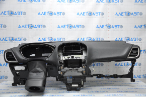 Torpedo front panel without AIRBAG Lincoln MKX 16-18 black, butt