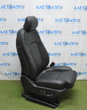 Passenger seat Lincoln MKX 16-17 with airbag, electric, leather black, worn leather