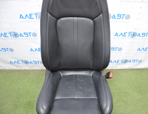 Passenger seat Lincoln MKX 16-17 with airbag, electric, leather black, worn leather
