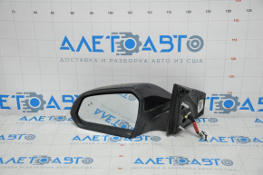 Left side mirror complete Hyundai Sonata 15-17 8 pins, BSM, black turn signal S3