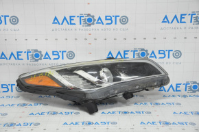Headlight front right bare Hyundai Sonata 15-17 halogen without fastening spider web