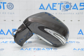 Left side mirror complete Lexus RX350 RX450h 10-15 16 pins, BSM, darkened, turn signal, brown