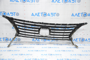 Radiator grill grill Lexus RX350 RX450H 13-15 rest, without emblem, broken fasteners, crack, chrome swelled