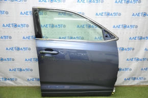 Door bare front right Toyota Highlander 14-19 blue 8V5