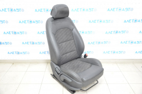 Passenger seat Hyundai Sonata 15-17 with airbag, manual, leather black