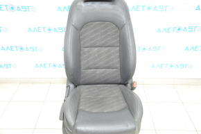 Passenger seat Hyundai Sonata 15-17 with airbag, manual, leather black