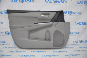 Door trim card front left Toyota Camry v55 15-17 usa gray, chrome peeled, scratched