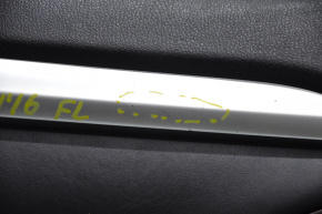 Door trim card front left Toyota Highlander 14-16 black bump, scratch on overlay