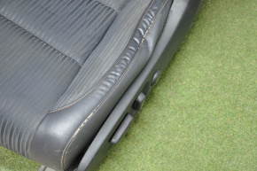 Driver's seat Toyota Highlander 14-19 with airbag, electric, combination leather black, worn leather
