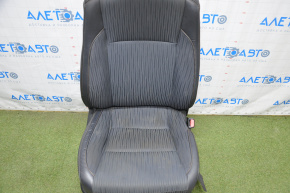 Passenger seat Toyota Highlander 14-16 with airbag, combination leather black, mechanic, leather tear