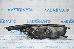 Headlight front left Toyota Highlander 14-16 naked dark halogen, broken crepe, for polishing