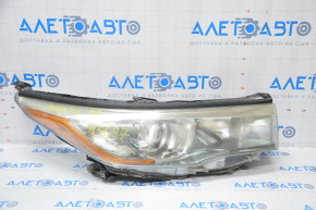 Headlight front right Toyota Highlander 14-16 naked dark halogen, for polishing