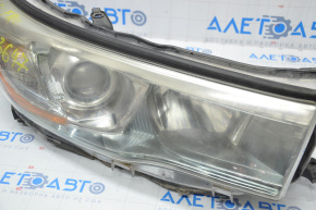 Headlight front right Toyota Highlander 14-16 naked dark halogen, for polishing