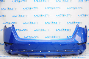 Rear bumper bare Nissan Sentra 20-24 blue, dented, broken fastener