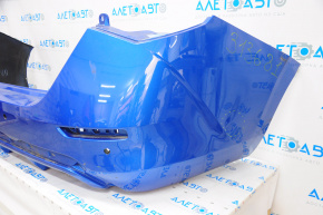 Rear bumper bare Nissan Sentra 20-24 blue, dented, broken fastener