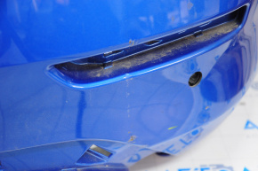 Rear bumper bare Nissan Sentra 20-24 blue, dented, broken fastener