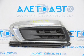 Front bumper grille left Chevrolet Cruze 15-16 rest without fog lights, chrome