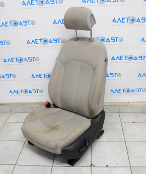 Driver's seat Hyundai Sonata 15-19 without airbag, electric, cloth gray, scratch, under chemical