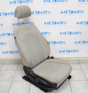 Passenger seat Hyundai Sonata 15-17 without airbag, mechanical, gray cloth, dry-cleanable