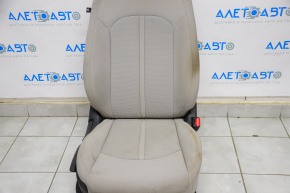 Passenger seat Hyundai Sonata 15-17 without airbag, mechanical, gray cloth, dry-cleanable