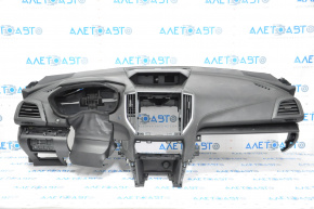 Dashboard front panel without AIRBAG Subaru Impreza 17-23 GK leather, black