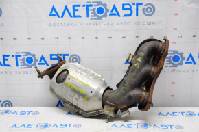 Exhaust manifold rear with catalytic converter Toyota Highlander 14-16 3.5
