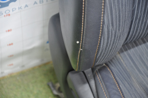 Passenger seat Toyota Highlander 14-16 with airbag, combination leather black, mechanic, leather tear