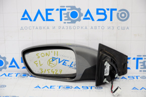 Left side mirror complete Hyundai Sonata 11-14 5 pins, heated, graphite