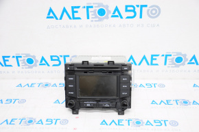 Radio tape recorder Hyundai Sonata 15-17 medium display, chrome useful