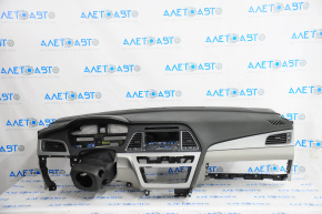 Dashboard front panel without AIRBAG Hyundai Sonata 15-17 gray inlay visible contact AIRBAG