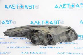 Headlight front left bare Hyundai Sonata 15-17 halogen without fastening, sand, without plug