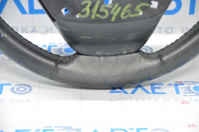 Naked steering wheel Toyota Highlander 14-19 leather black, scratches, worn