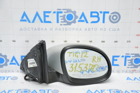 Side mirror right complete VW Tiguan 09-18 6 pins, turn signal, heated, silver