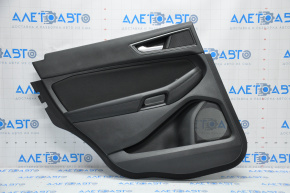 Door trim card rear left Ford Edge 15-18 black, leather, scratch