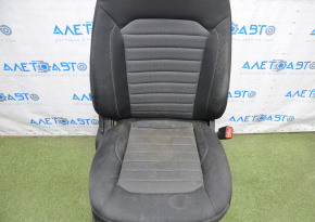 Passenger seat Ford Edge 15-17 without airbag, manual, cloth black, for cleaning