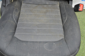 Passenger seat Ford Edge 15-17 without airbag, manual, cloth black, for cleaning