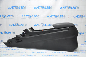 Central console with armrest Ford Edge 15-19 black without heating, rubbed