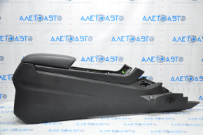 Central console with armrest Ford Edge 15-19 black without heating, rubbed