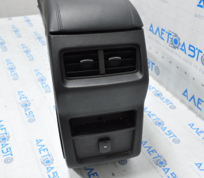 Central console with armrest Ford Edge 15-19 black without heating, rubbed