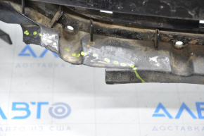 Rear bumper bare Ford Edge 15-18 pre-rest without parking sensor black, dented, cracks, broken fasteners, scratches