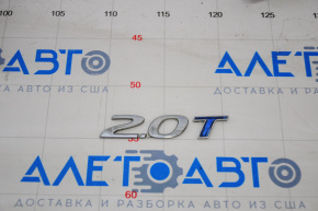 Emblem inscription 2.0 T trunk lid Hyundai Sonata 11-15 useful chrome inside