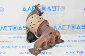 Exhaust manifold with catalytic converter Hyundai Sonata 15-19 2.4