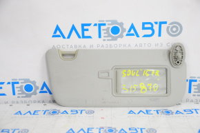 Right visor Kia Soul 14-18 gray, without hook, butts, for dry cleaning