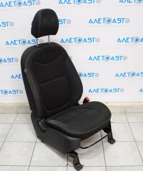 Passenger seat Kia Soul 14-16 prerest without airbag, mechanic, cloth black